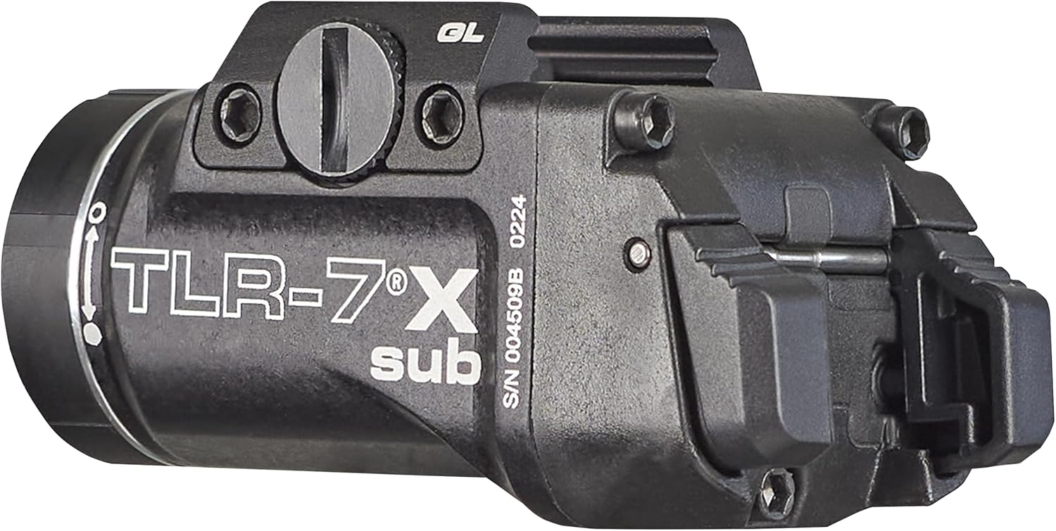 Streamlight 69400 TLR-7 X sub 500-Lumen Tactical Weapon Light Designed Exclusively and Solely for Railed Glock 43X Mos/48 Mos/43X Rail/48 Rail subcompact Handguns with Mounting Kit and Keys, Black